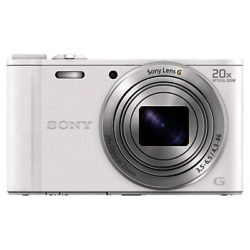 Sony Cyber-Shot WX350 Compact Camera, HD 1080p, 18.2MP, 20x Optical Zoom, Wi-Fi, NFC, 3 LCD Screen White
